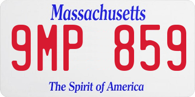 MA license plate 9MP859