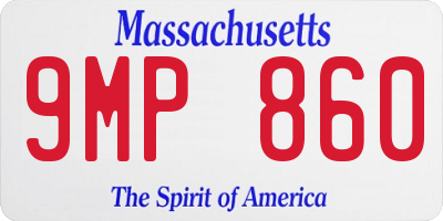 MA license plate 9MP860
