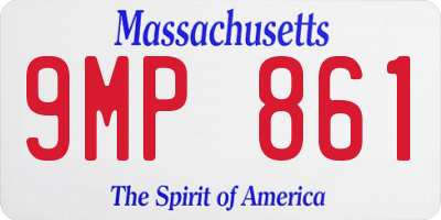MA license plate 9MP861