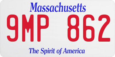 MA license plate 9MP862