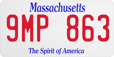 MA license plate 9MP863