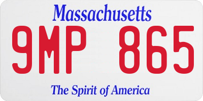 MA license plate 9MP865