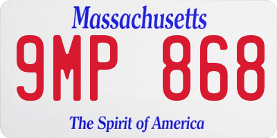 MA license plate 9MP868