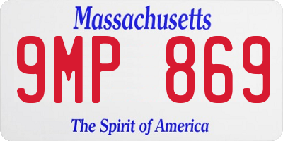 MA license plate 9MP869