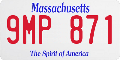 MA license plate 9MP871