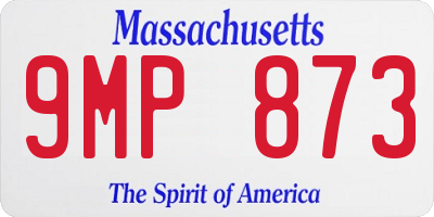 MA license plate 9MP873