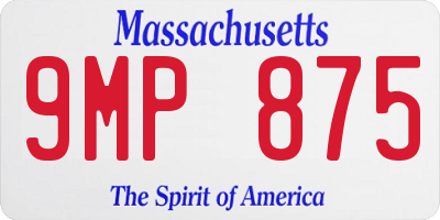 MA license plate 9MP875