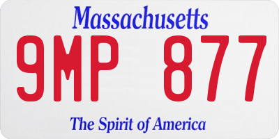 MA license plate 9MP877