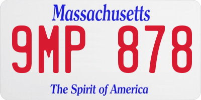 MA license plate 9MP878