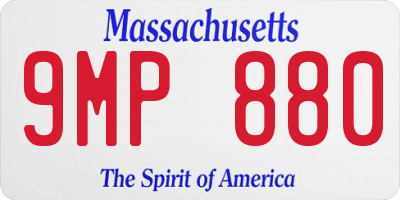 MA license plate 9MP880