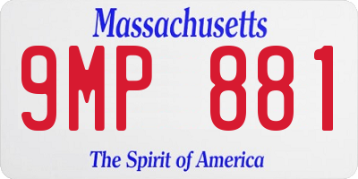 MA license plate 9MP881
