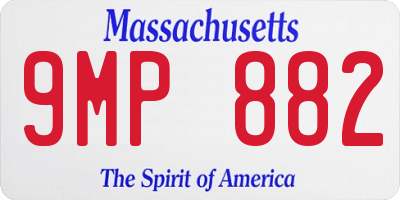 MA license plate 9MP882
