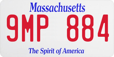 MA license plate 9MP884
