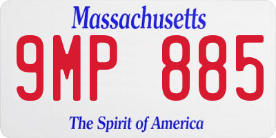 MA license plate 9MP885