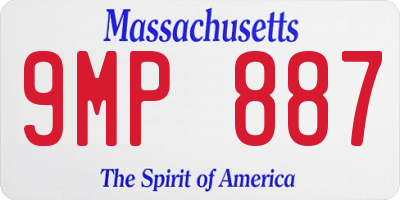 MA license plate 9MP887