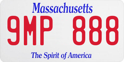 MA license plate 9MP888