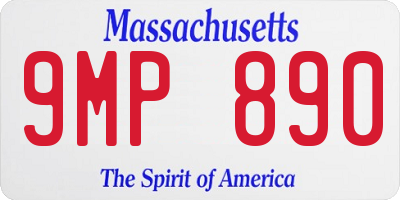 MA license plate 9MP890