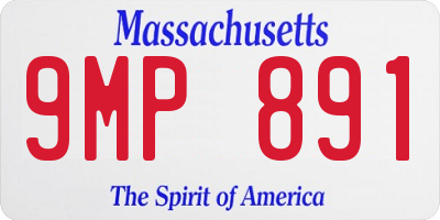 MA license plate 9MP891
