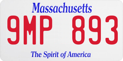 MA license plate 9MP893