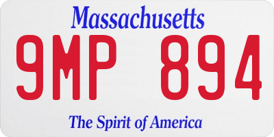 MA license plate 9MP894