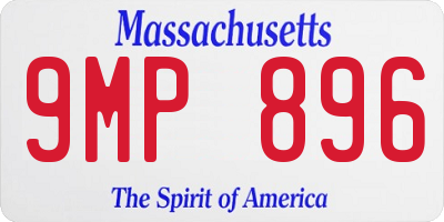 MA license plate 9MP896