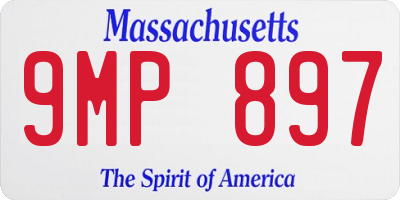 MA license plate 9MP897