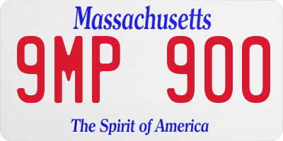 MA license plate 9MP900