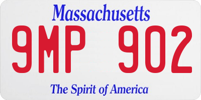 MA license plate 9MP902