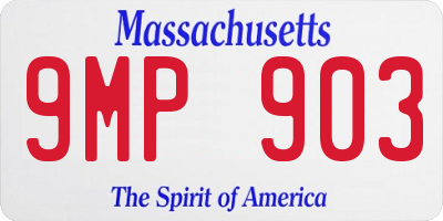 MA license plate 9MP903