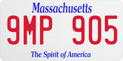 MA license plate 9MP905