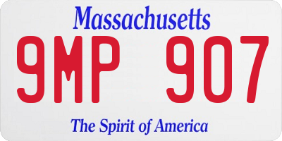 MA license plate 9MP907