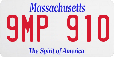 MA license plate 9MP910