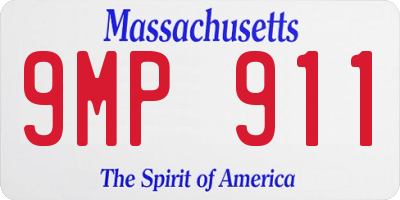 MA license plate 9MP911