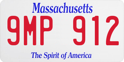 MA license plate 9MP912