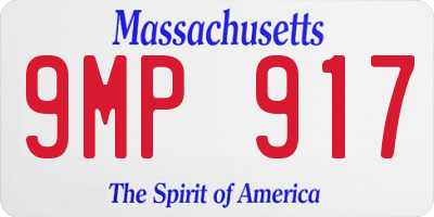 MA license plate 9MP917