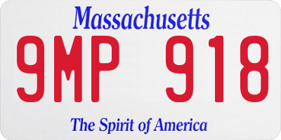 MA license plate 9MP918