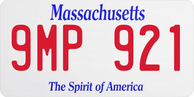 MA license plate 9MP921