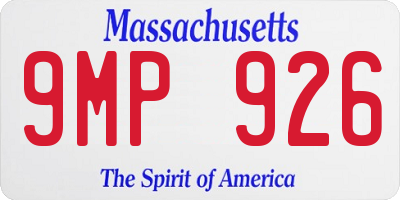 MA license plate 9MP926