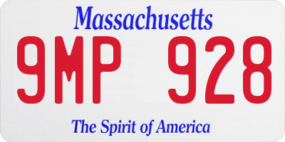 MA license plate 9MP928