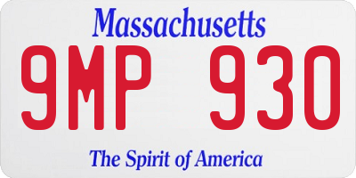 MA license plate 9MP930