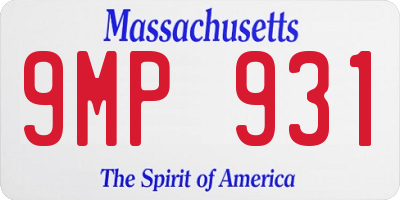 MA license plate 9MP931