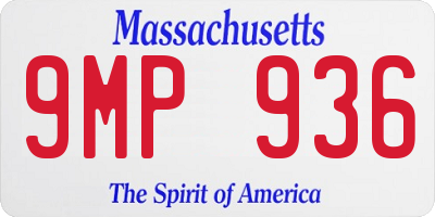 MA license plate 9MP936