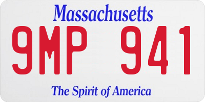 MA license plate 9MP941