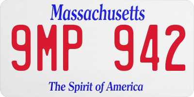MA license plate 9MP942