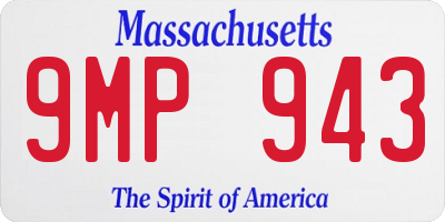 MA license plate 9MP943