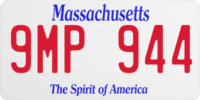 MA license plate 9MP944