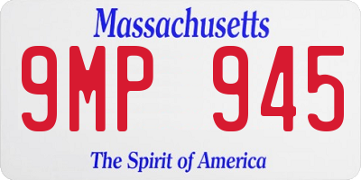 MA license plate 9MP945