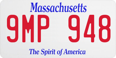 MA license plate 9MP948