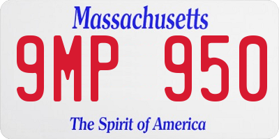 MA license plate 9MP950