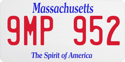 MA license plate 9MP952